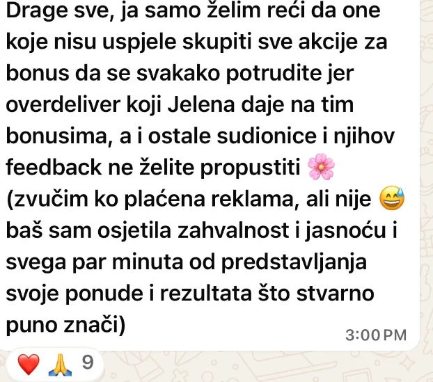 Screenshot poruke