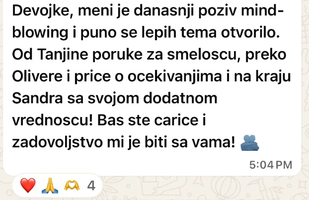 Screenshot poruke