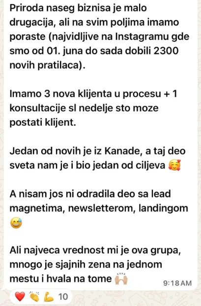 Screenshot poruke