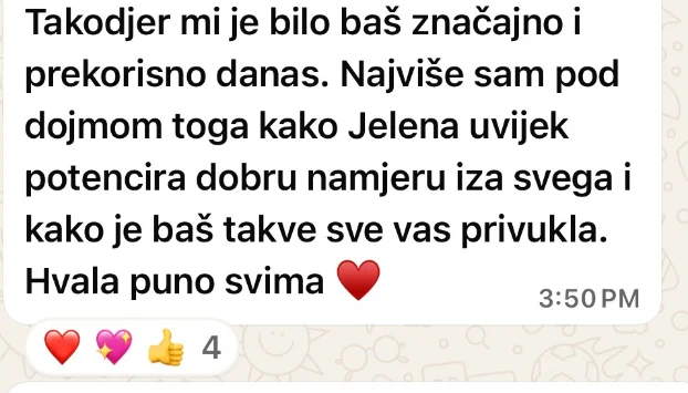 Screenshot poruke
