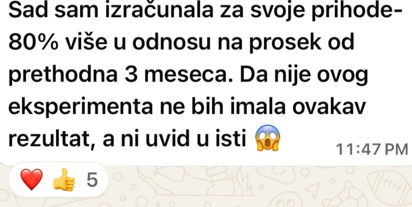 Screenshot poruke