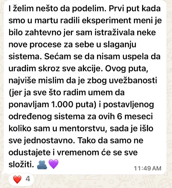 Screenshot poruke