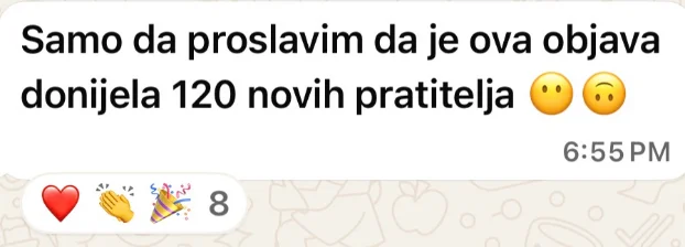 Screenshot poruke