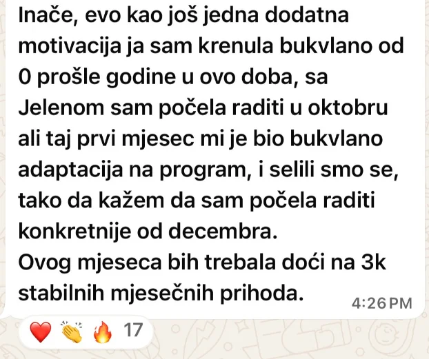 Screenshot poruke