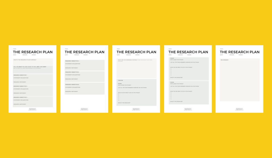 FREE Tool – Basic Research Plan Template